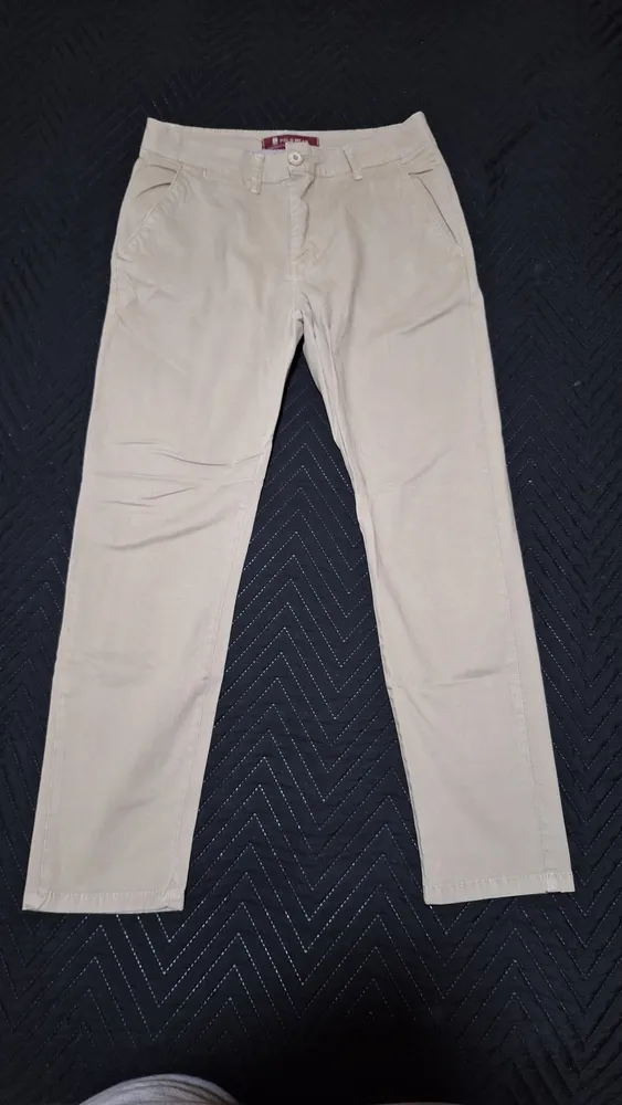 calça chino masculina polo wear bege