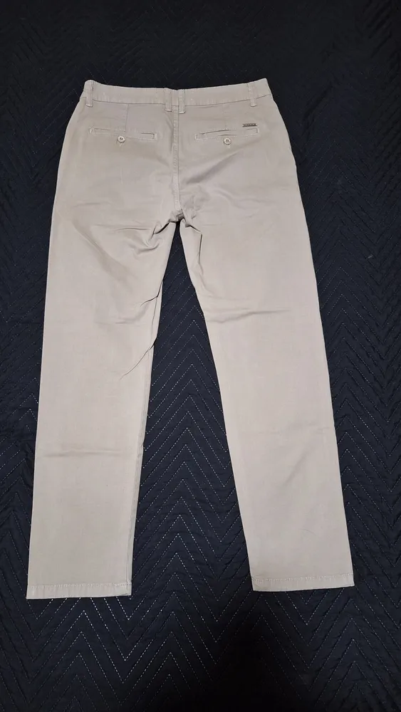 calça chino masculina polo wear bege