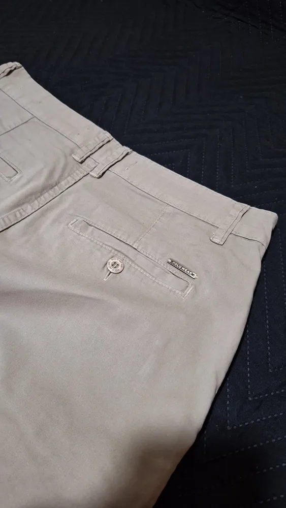 calça chino masculina polo wear bege