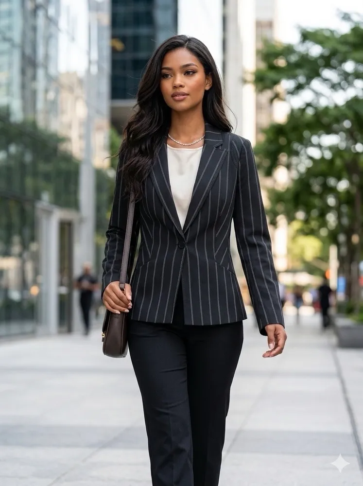 blazer Le Lis Blanc risca de giz