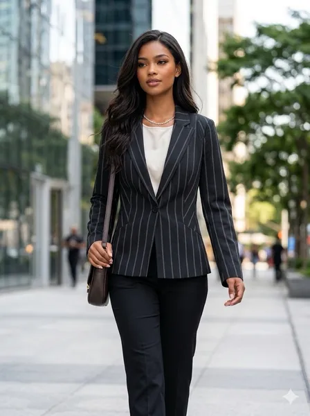 blazer Le Lis Blanc risca de giz