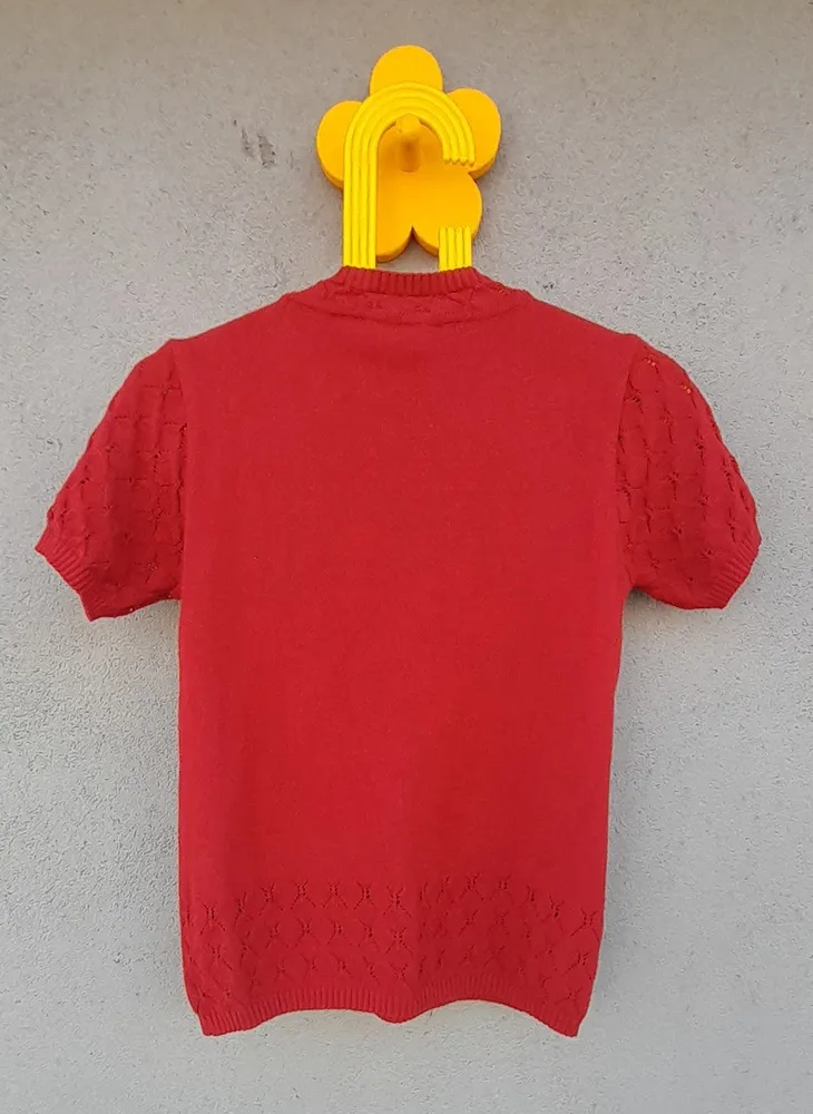 blusa de trco goiaba