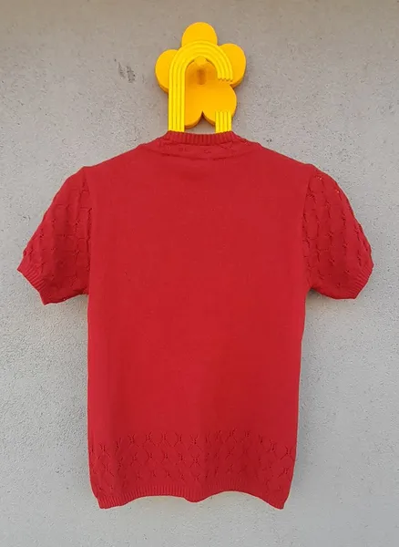 blusa de trco goiaba