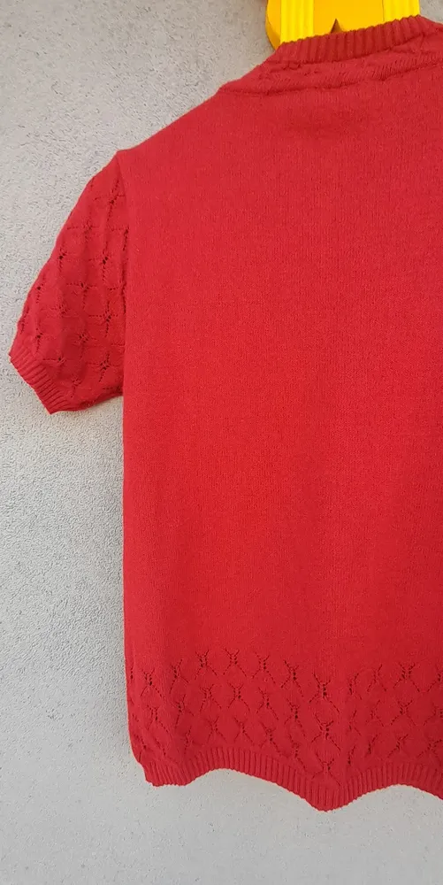 blusa de trco goiaba