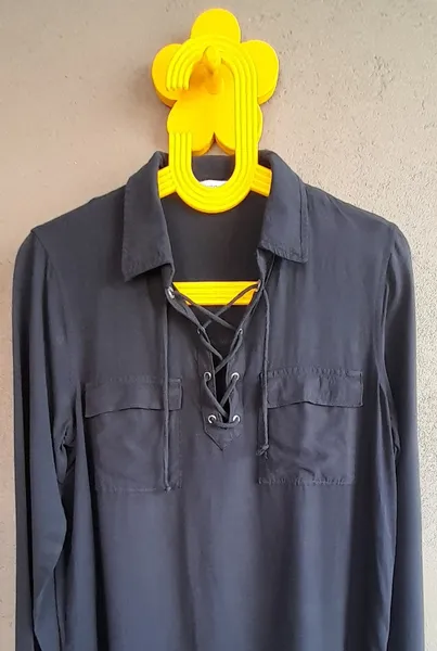camisa mango dark blue