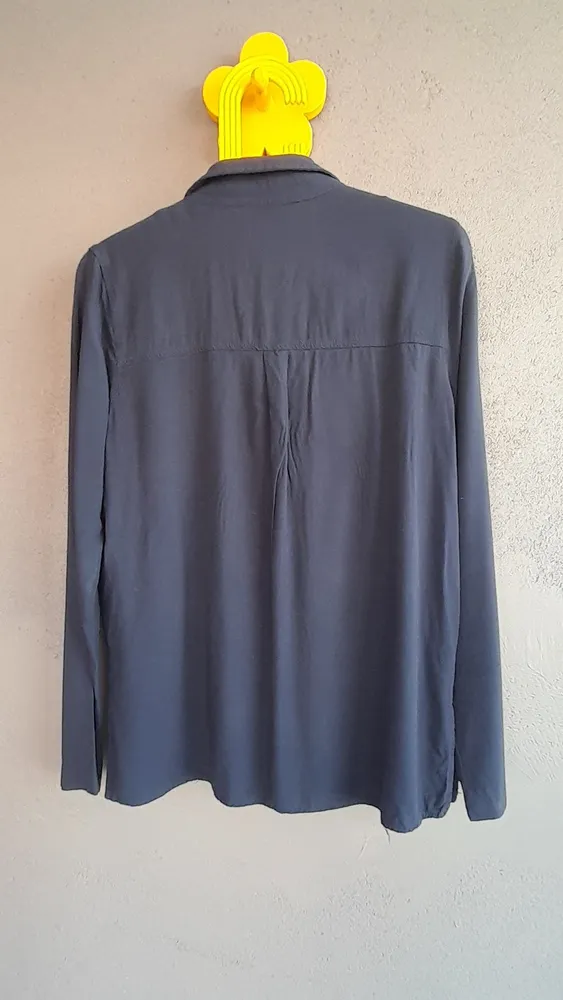 camisa mango dark blue