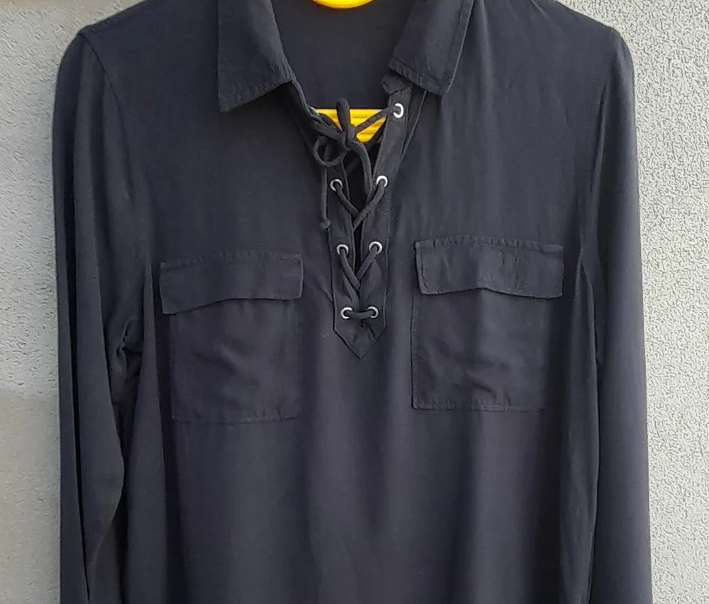 camisa mango dark blue