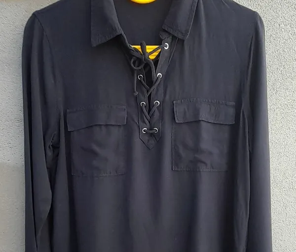 camisa mango dark blue