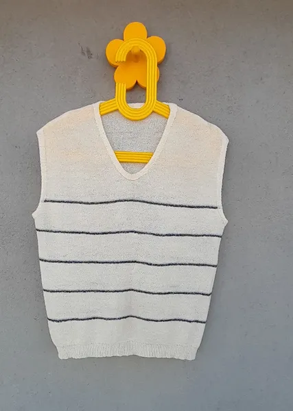 blusa listras bouclé vintage