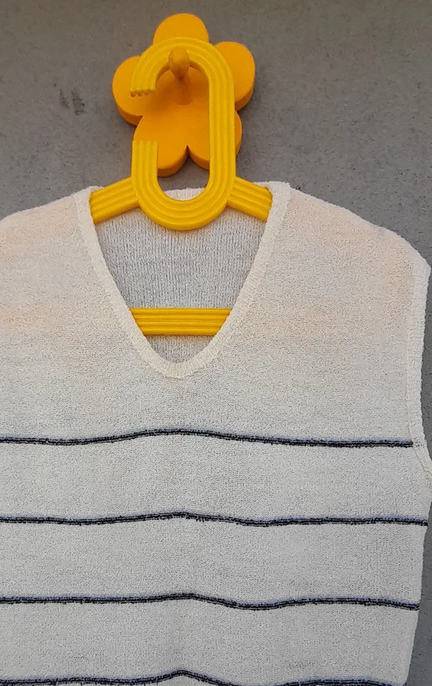 blusa listras bouclé vintage