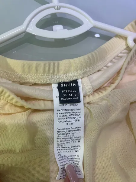 Saia Damasco Shein Tamanho XS (PP)
