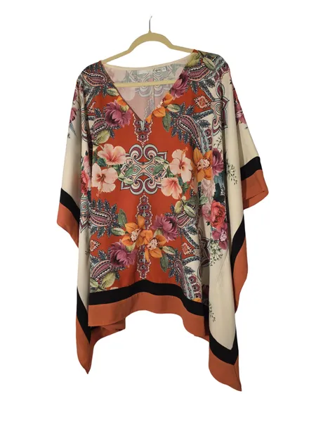 Blusa Rudge estampada com modelagem ampla