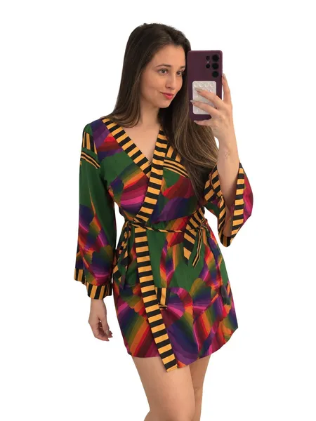 Vestido Farm estampado Viscose P