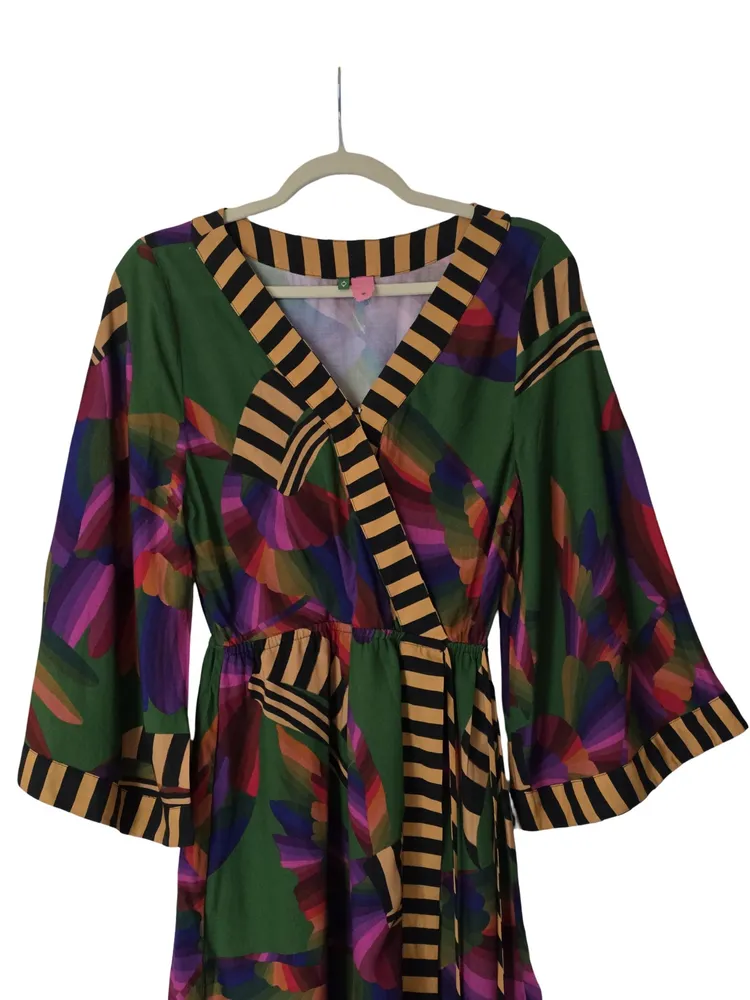 Vestido Farm estampado Viscose P