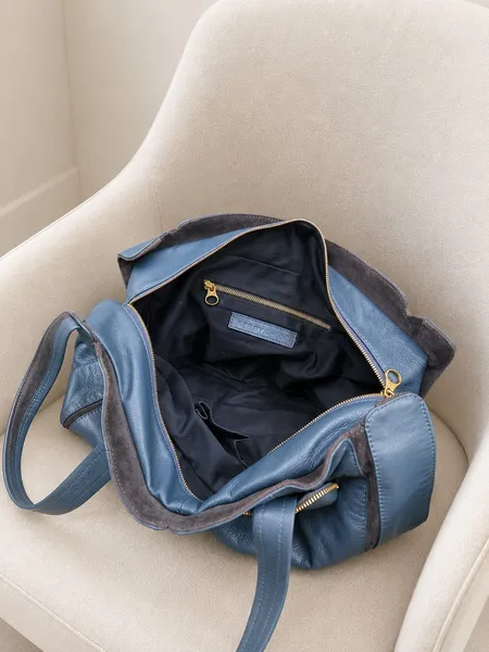 Bolsa original See By Chloé couro genuíno azul
