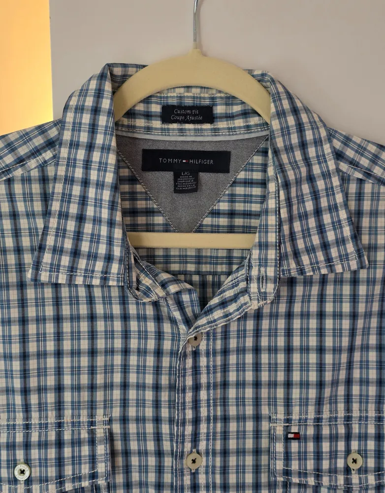 camisa tommy hilfiger algodão