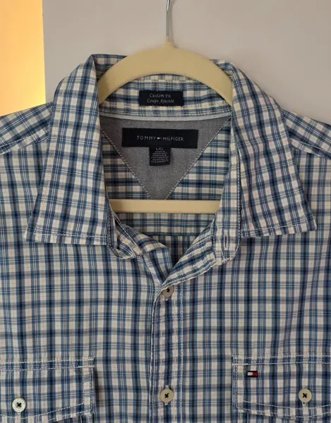 camisa tommy hilfiger algodão
