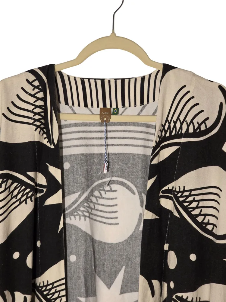 Kimono Farm estampado linho