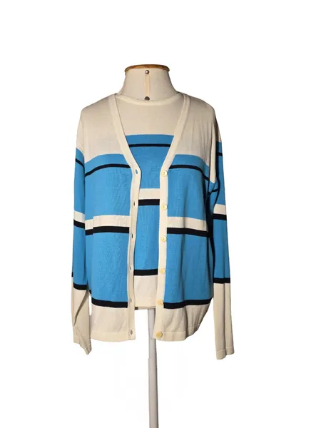 conjunto de tricô milano design listrado