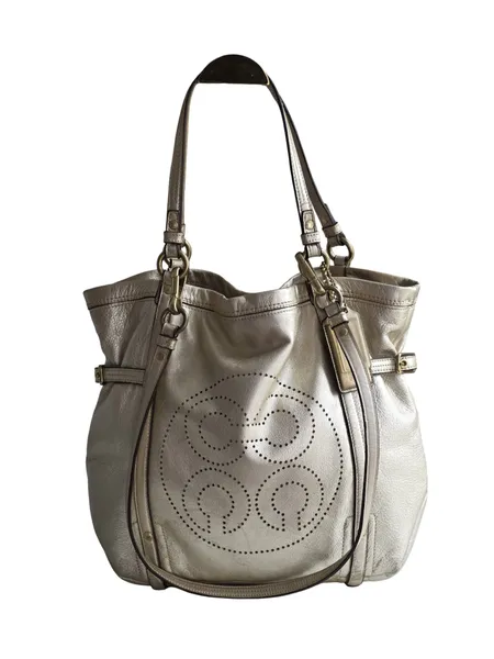Bolsa Original Coach em couro legítimo metalizado