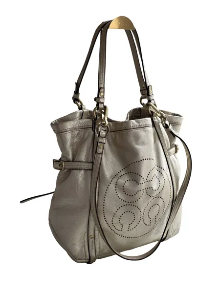 Bolsa Original Coach em couro legítimo metalizado