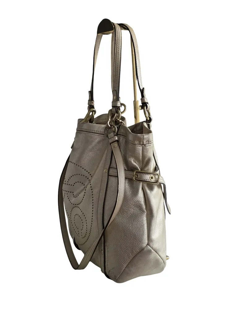 Bolsa Original Coach em couro legítimo metalizado