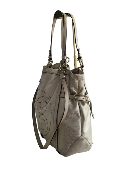 Bolsa Original Coach em couro legítimo metalizado