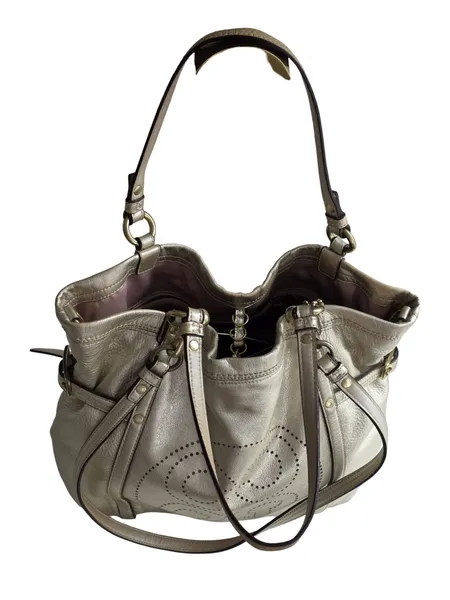 Bolsa Original Coach em couro legítimo metalizado