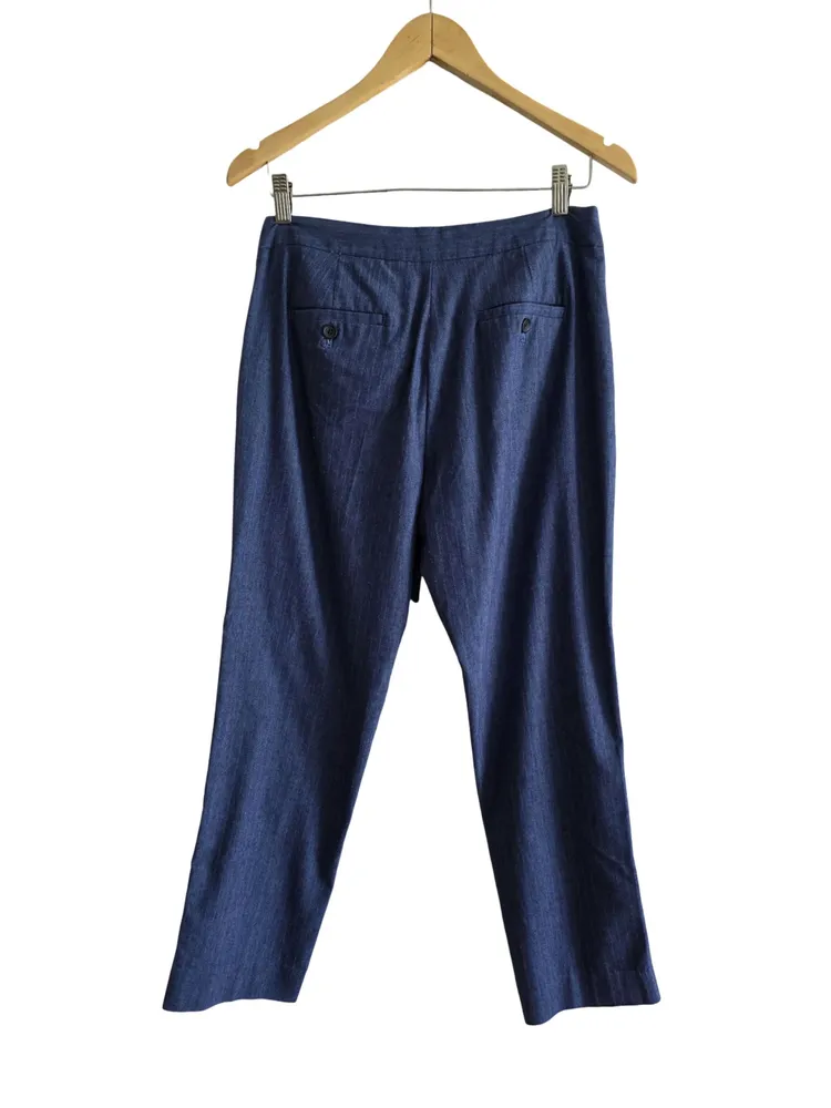 calça banana republic azul com linho