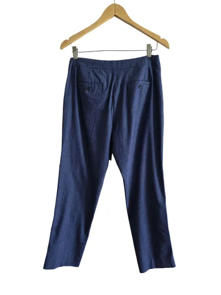 calça banana republic azul com linho