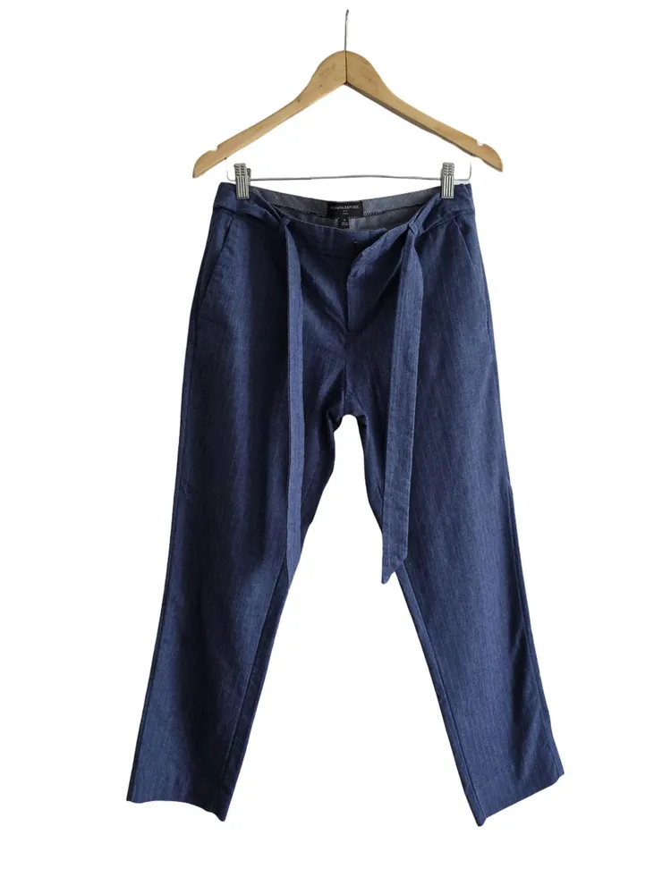 calça banana republic azul com linho