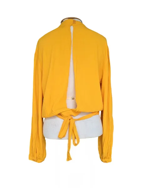 blusa shop 126 manga longa amarela 40