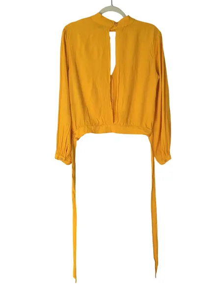 blusa shop 126 manga longa amarela 40