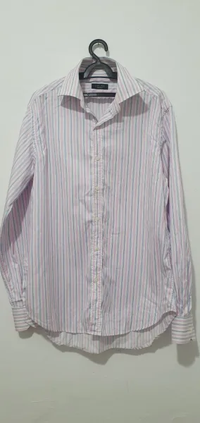 camisa social zara man listrada p