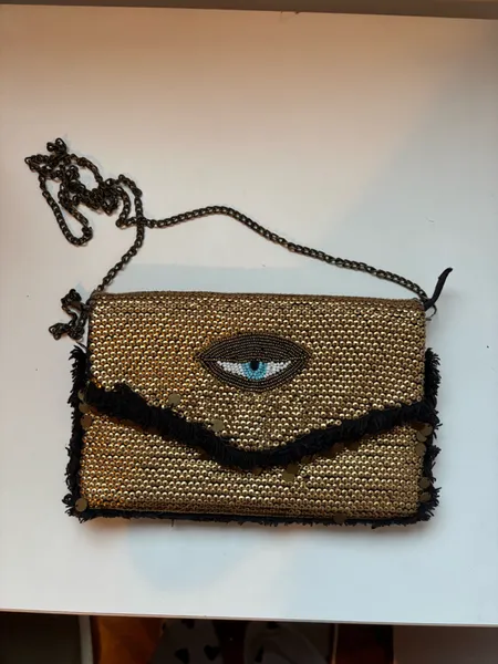bolsa carteira parfois dourada