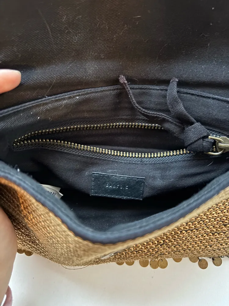 bolsa carteira parfois dourada