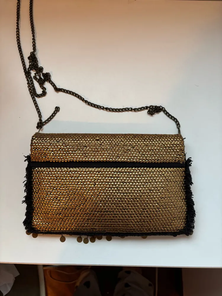 bolsa carteira parfois dourada