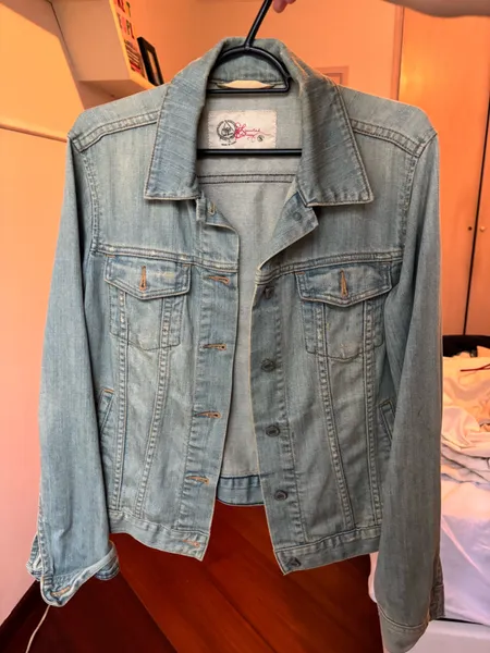 jaqueta jeans azul