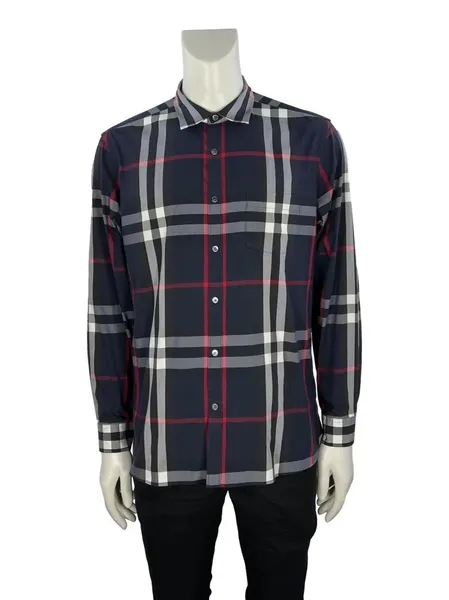 Camisa Burberry Nelson Xadrez Azul Original