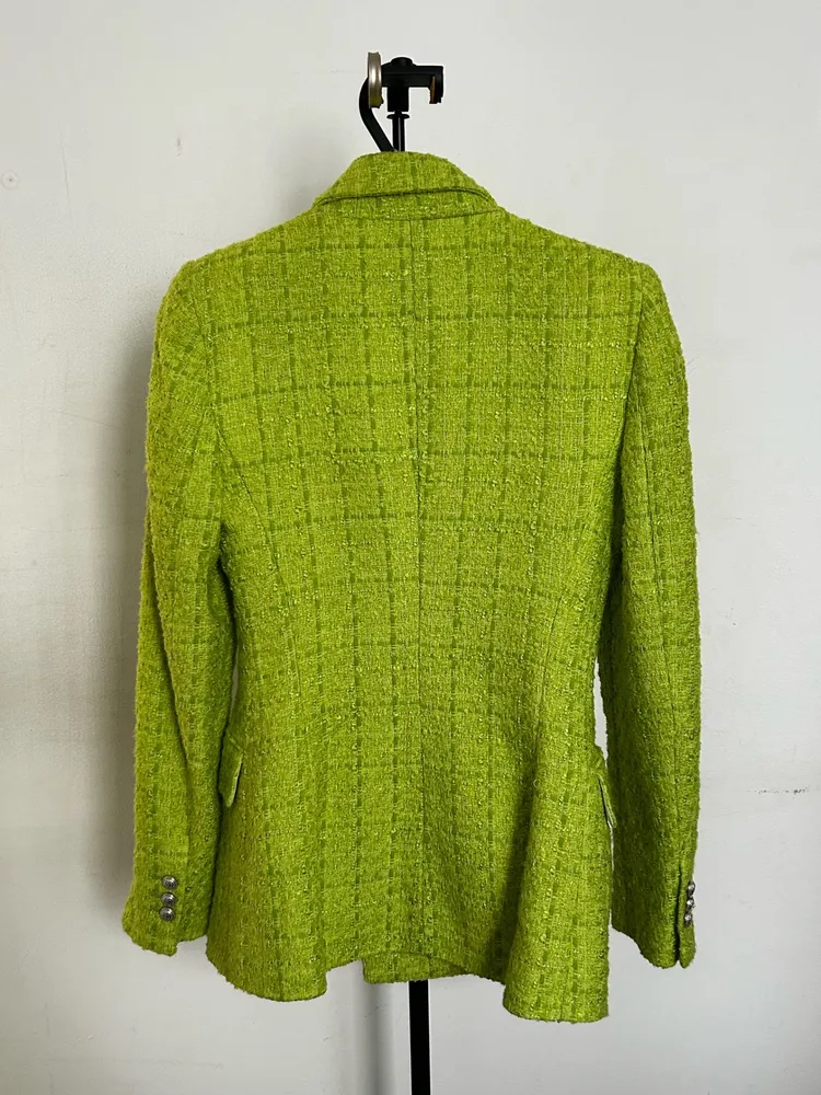 Blazer Zara Tweed Verde PP