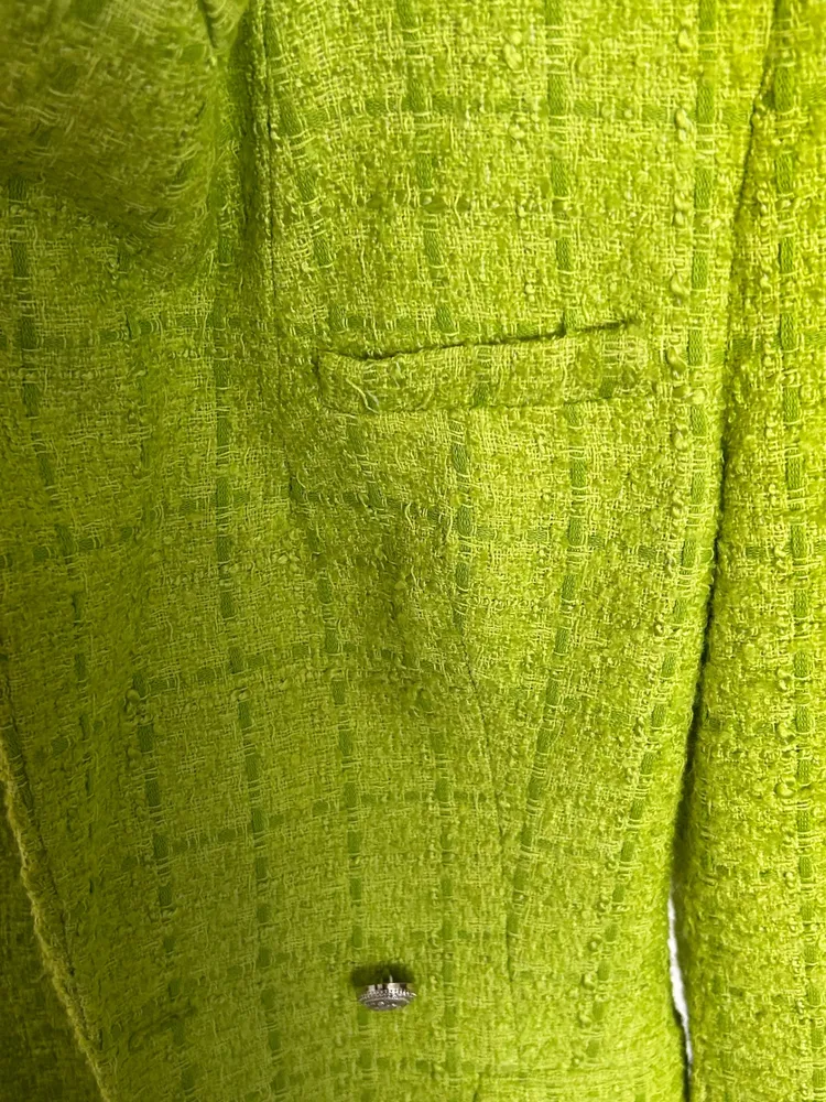 Blazer Zara Tweed Verde PP