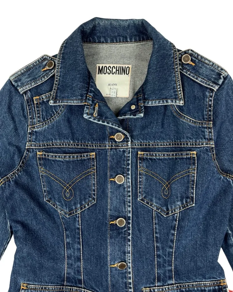 Jaqueta Jeans Moschino Vintage, tam 42