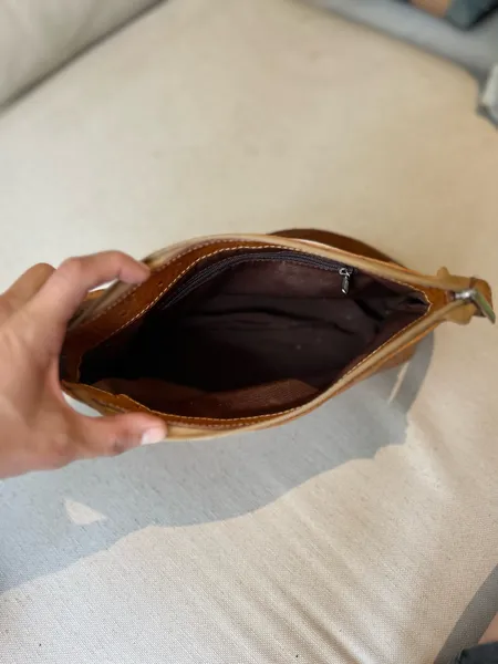 Bolsa Baguette Ostrich de Couro Smartbag