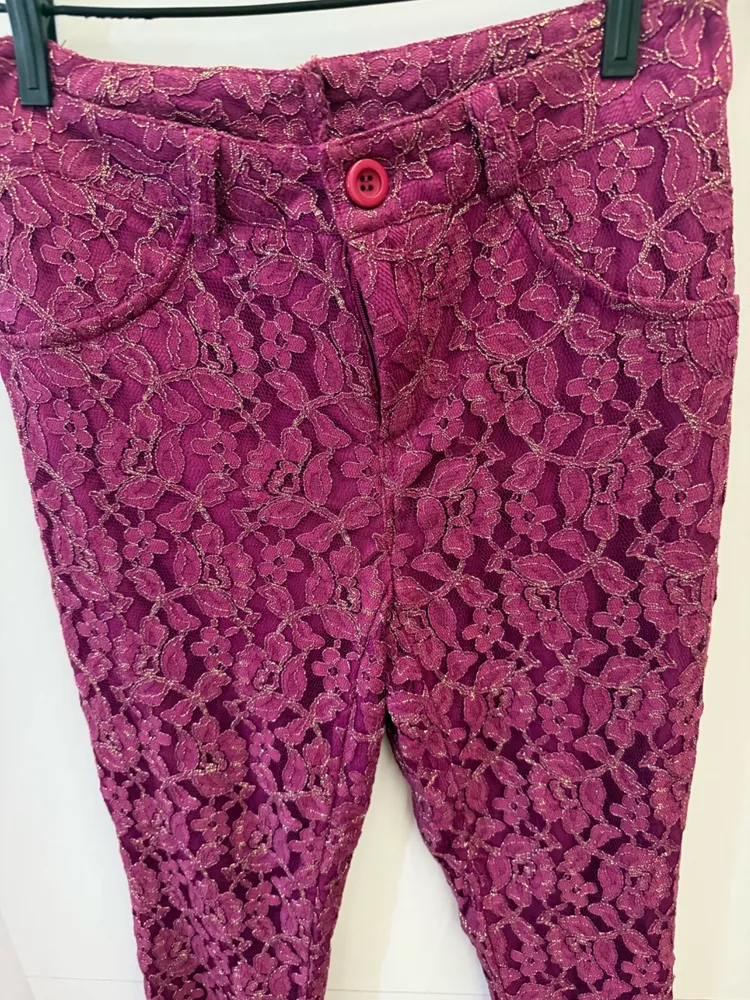 calça renda pink