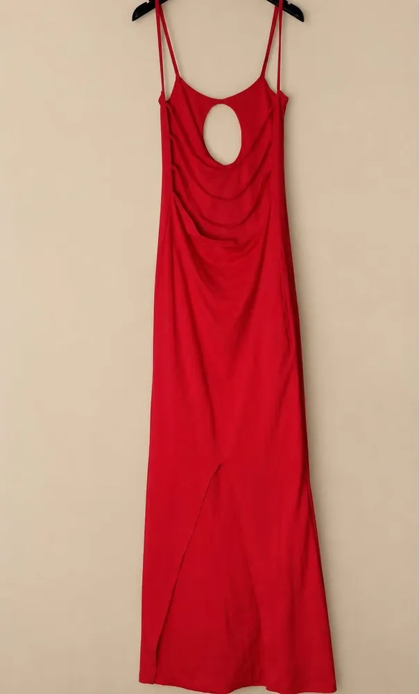 Vestido longo vermelho