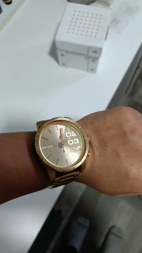Relogio Diesel Cronógrafo Dourado