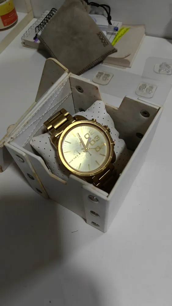 Relogio Diesel Cronógrafo Dourado