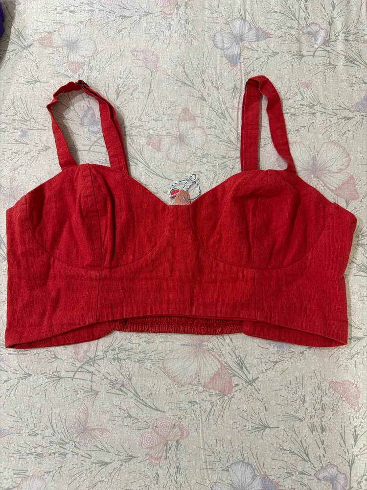 Cropped vermelho Farm