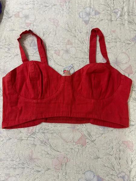 Cropped vermelho Farm