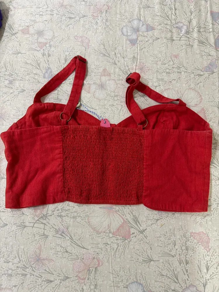 Cropped vermelho Farm